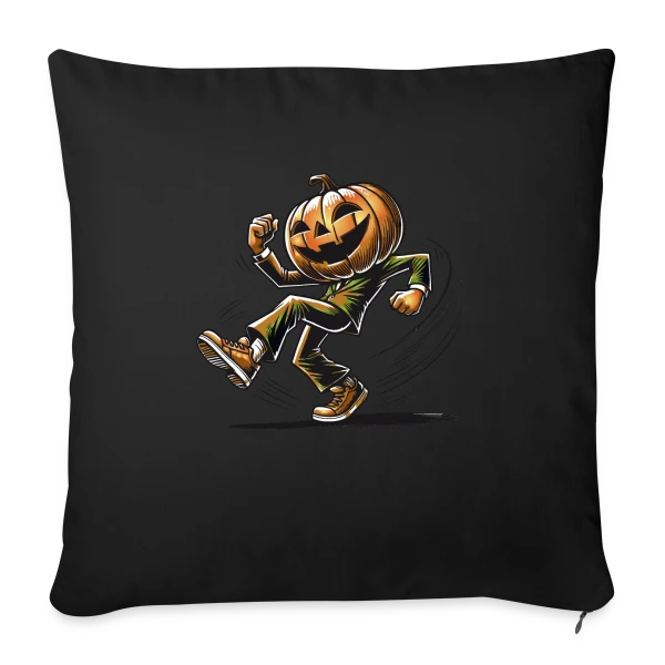 Citrouille Dansante: Humour d'Halloween sur Housse de coussin décorative 45 x 45 cm