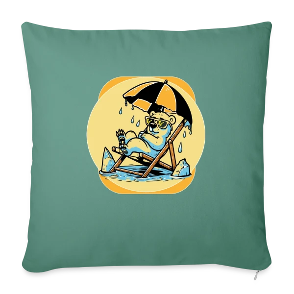 Ours Polaire : Alerte Climatique Stylée sur Housse de coussin décorative 45 x 45 cm