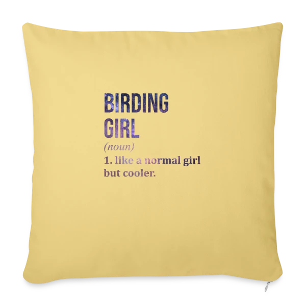 Birding Girl Galaxie sur Housse de coussin décorative 45 x 45 cm