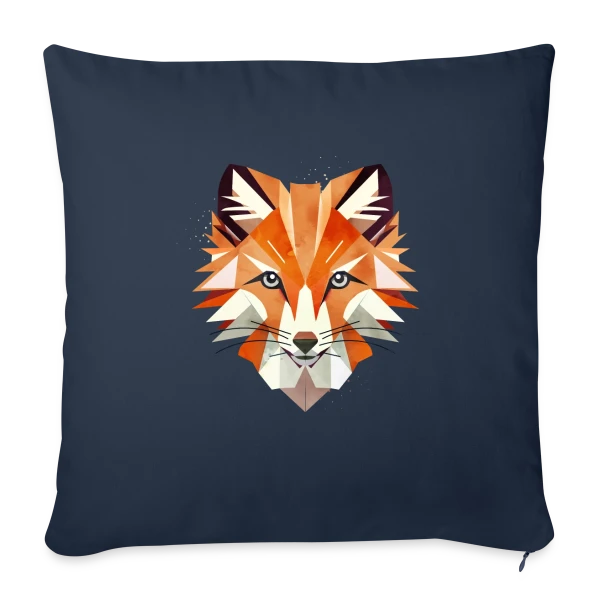 Renard Géométrique Éclatant sur Housse de coussin décorative 45 x 45 cm