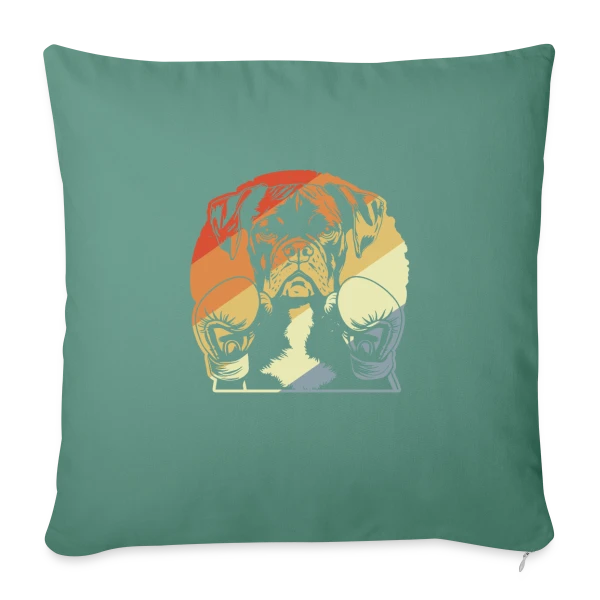 Boxer Rétro Boxeur sur Housse de coussin décorative 45 x 45 cm