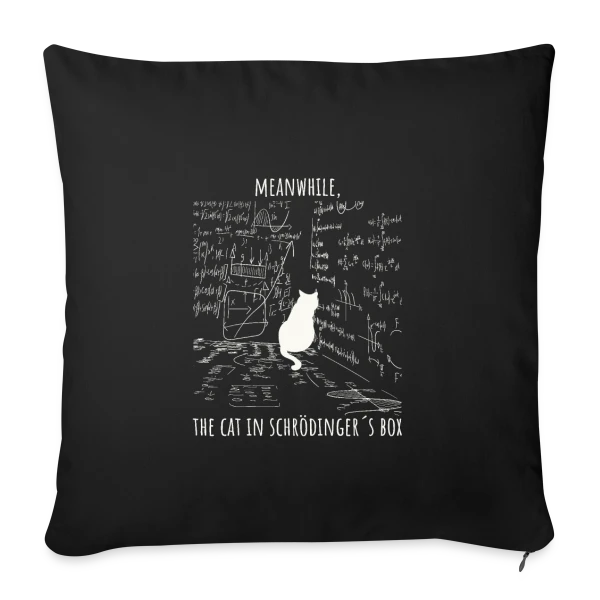 Humour de Schrödinger | Chat Quantique sur Housse de coussin décorative 45 x 45 cm