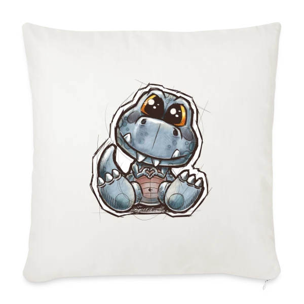 P'tit Dino Mignon sur Housse de coussin décorative 45 x 45 cm