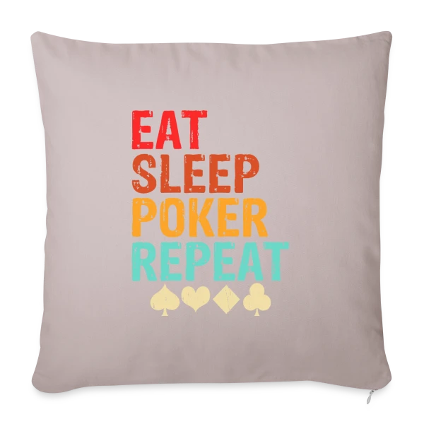 Poker Joueur et Humour sur Housse de coussin décorative 45 x 45 cm