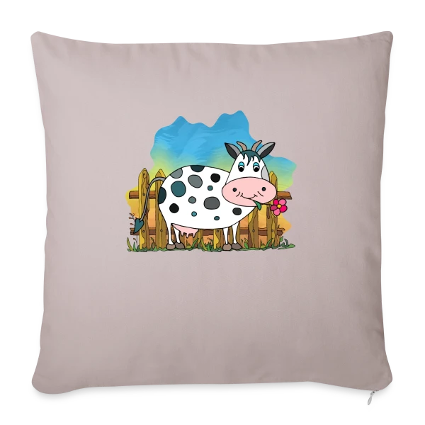 La Vache Rigolote sur Housse de coussin décorative 45 x 45 cm