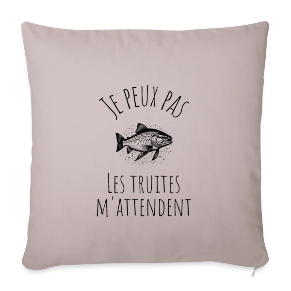 Pêcheur Passionné - Humour Au Bord de L'Eau sur Housse de coussin décorative 45 x 45 cm