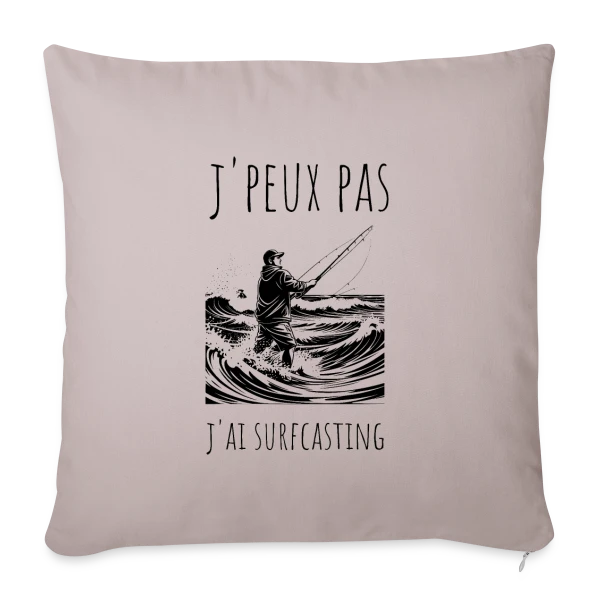 Surfcasting : L'Art de la Pêche en Mer sur Housse de coussin décorative 45 x 45 cm