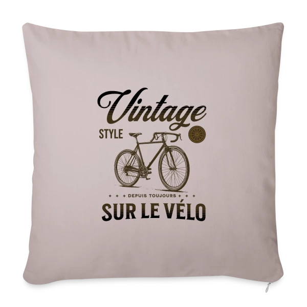 Passion Vélo Vintage Élégance sur Housse de coussin décorative 45 x 45 cm
