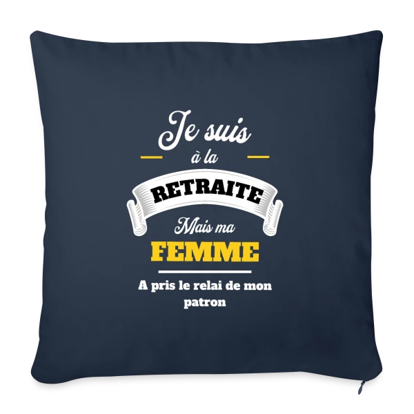 Retraite Humoristique pour Homme sur Housse de coussin décorative 45 x 45 cm