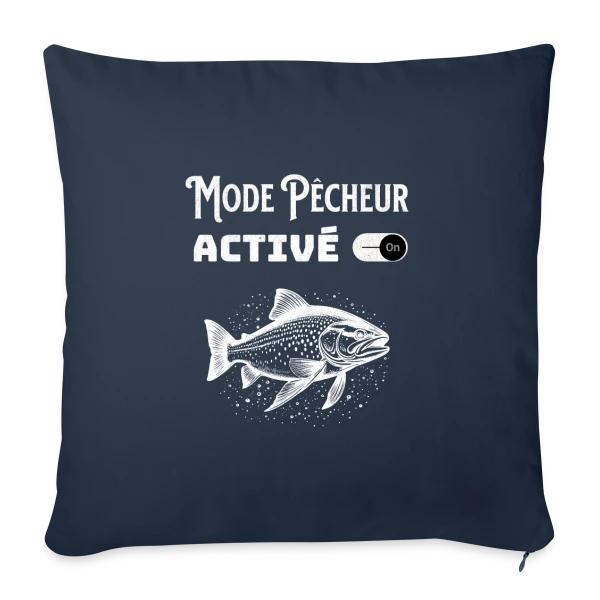 Mode Pêcheur Activé : Design Minimaliste sur Housse de coussin décorative 45 x 45 cm