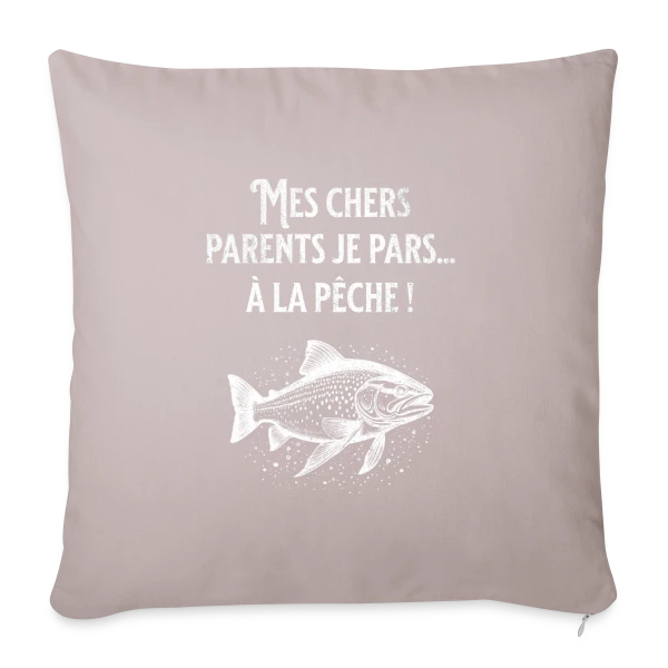 Humour Pêche : La Truite Élégante sur Housse de coussin décorative 45 x 45 cm