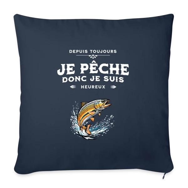 Pêche & Bonheur : Le T-shirt Coloré sur Housse de coussin décorative 45 x 45 cm