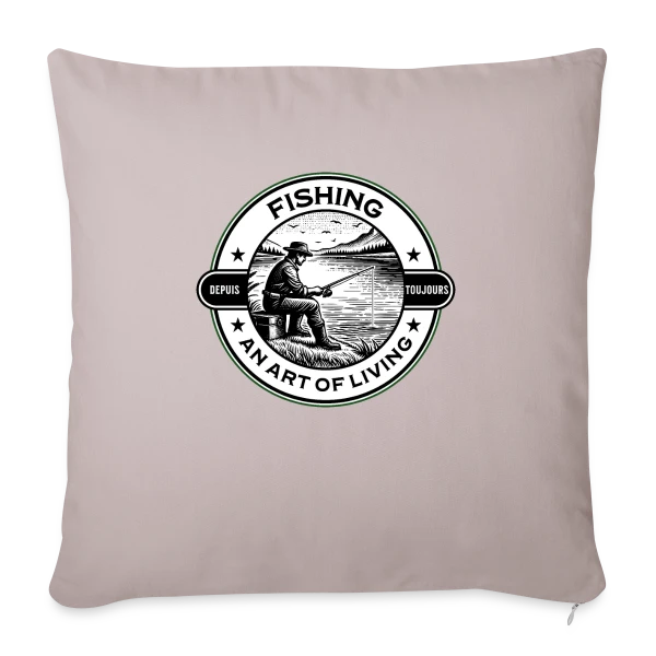 La Pêche : Un Art de Vivre Élégant sur Housse de coussin décorative 45 x 45 cm