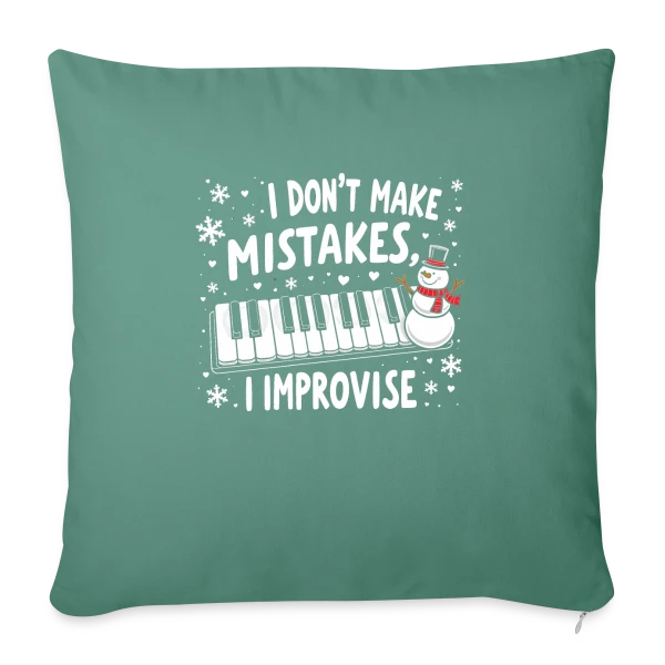 Pianiste Humour - Je n'fais pas d'erreurs, j'improvise sur Housse de coussin décorative 45 x 45 cm