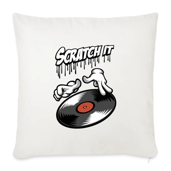 Scratch It: DJ Style sur Housse de coussin décorative 45 x 45 cm