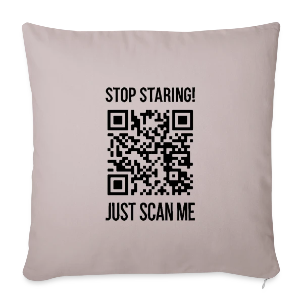 QR Code Motivation: Scanne-moi ! sur Housse de coussin décorative 45 x 45 cm