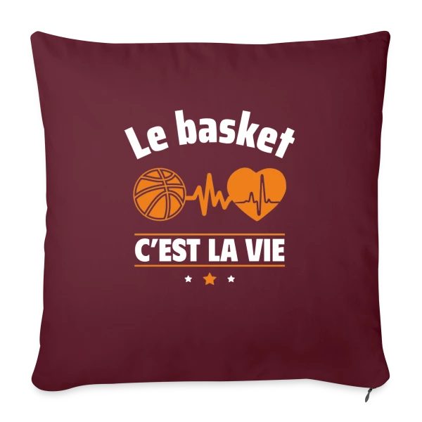 Le Basket, C'est la Vie ! sur Housse de coussin décorative 45 x 45 cm