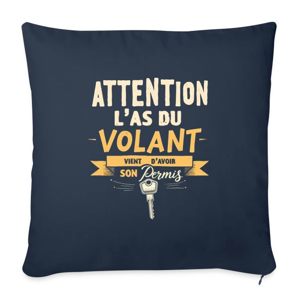 Permis de Conduire - Humour Jeune Conducteur sur Housse de coussin décorative 45 x 45 cm
