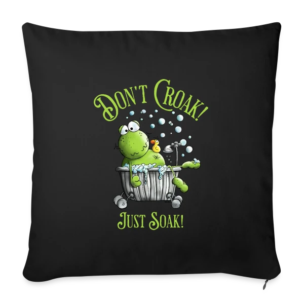Grenouille Détente & Bain sur Housse de coussin décorative 45 x 45 cm