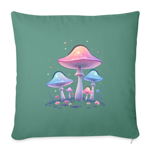 Champignons Magiques - Art Mystique de la Forêt sur Housse de coussin décorative 45 x 45 cm