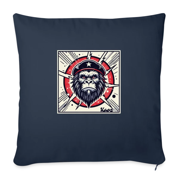 Gorille Révolutionnaire Stylé sur Housse de coussin décorative 45 x 45 cm