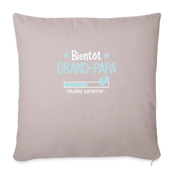 Bientôt Grand-Papy : Annonce de Grossesse Humour sur Housse de coussin décorative 45 x 45 cm
