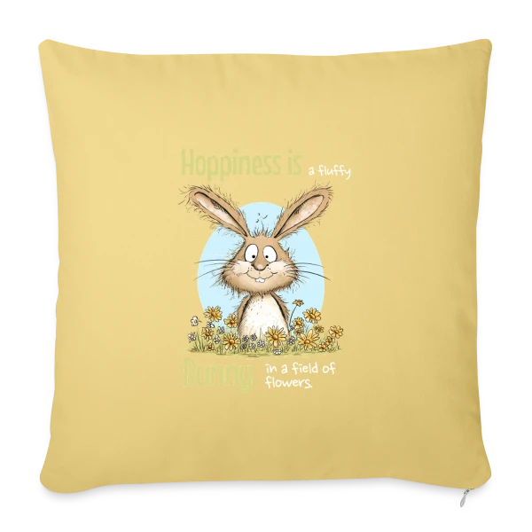 Lapin Printanier et Pâques sur Housse de coussin décorative 45 x 45 cm