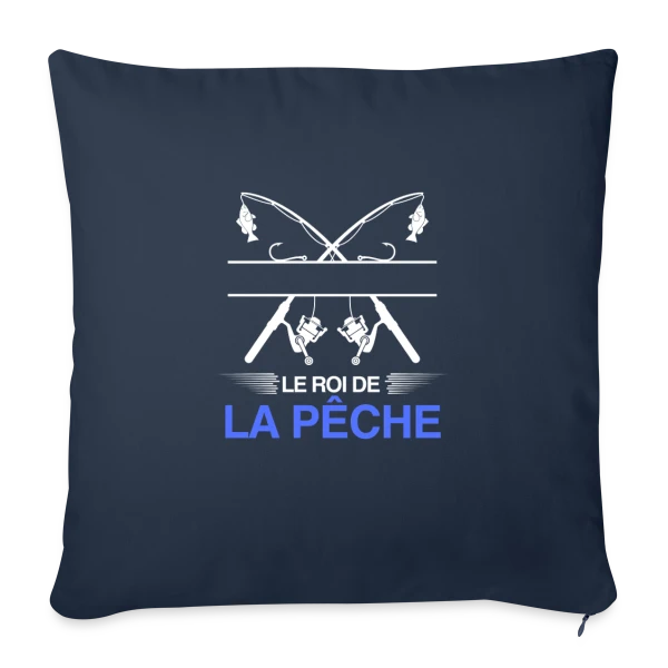 Le Roi de la Pêche - Cadeau Pêcheur Personnalisé sur Housse de coussin décorative 45 x 45 cm