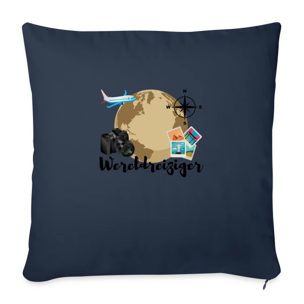 Voyageur du Monde Aventure sur Housse de coussin décorative 45 x 45 cm