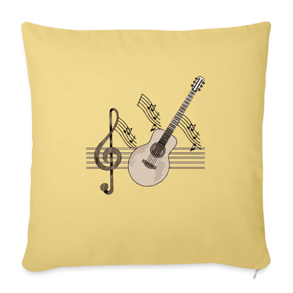 Guitare Addict sur Housse de coussin décorative 45 x 45 cm