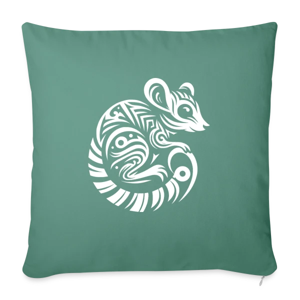 Lémurien Tribal : Esprit de Madagascar sur Housse de coussin décorative 45 x 45 cm