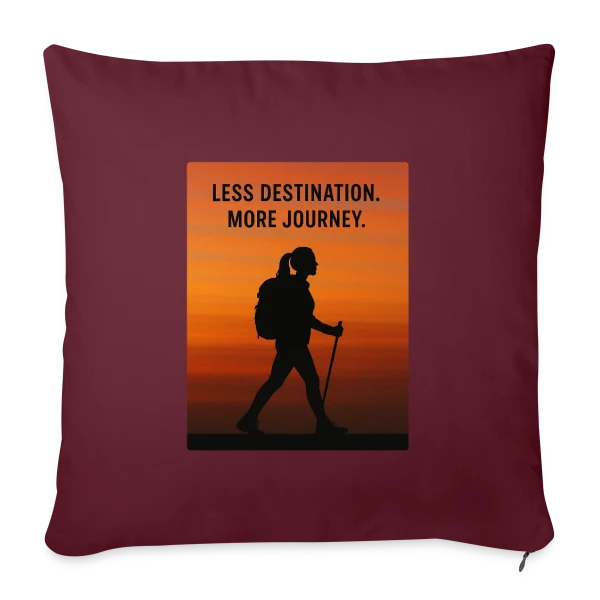 Randonneuse Aventure Voyage sur Housse de coussin décorative 45 x 45 cm