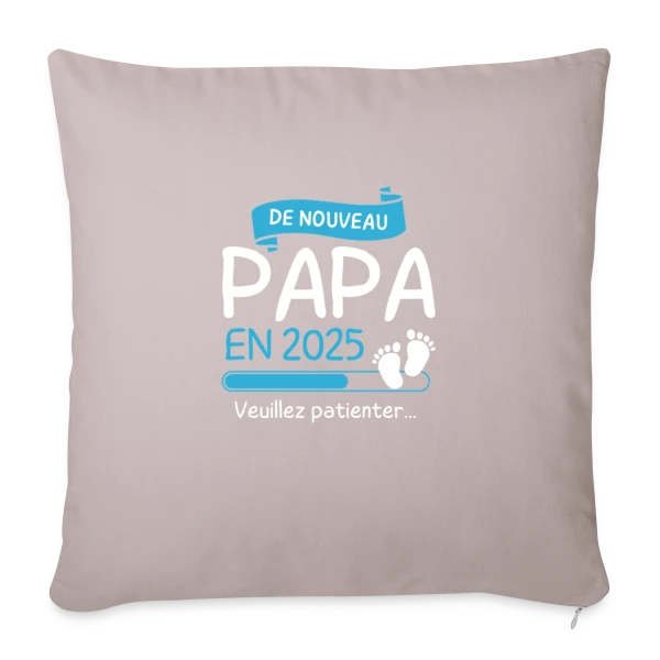 'De Nouveau Papa en 2025' ? Annonce de Grossesse Originale sur Housse de coussin décorative 45 x 45 cm