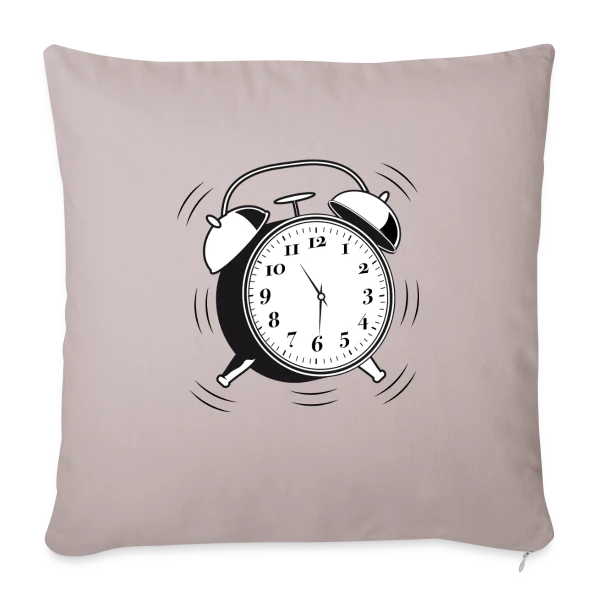 Réveil Rétro 6h - L'Heure du Style Vintage sur Housse de coussin décorative 45 x 45 cm