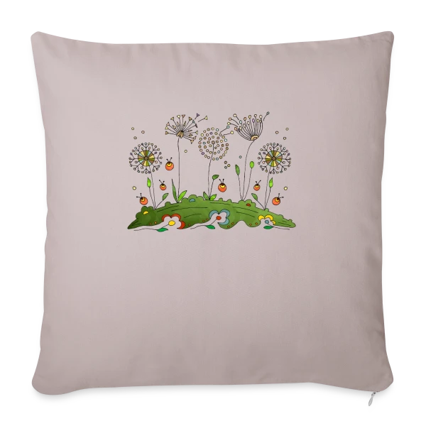 Éclat Floral sur Housse de coussin décorative 45 x 45 cm