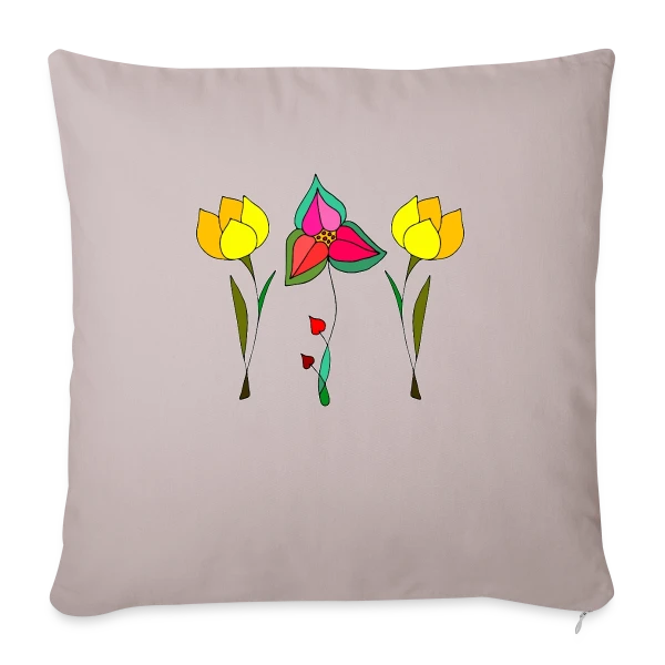Jardin Fleuri Délicat sur Housse de coussin décorative 45 x 45 cm