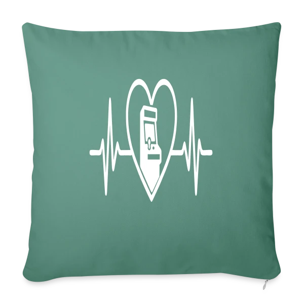 Cœur Arcade : Passion Bornes de Jeux sur Housse de coussin décorative 45 x 45 cm