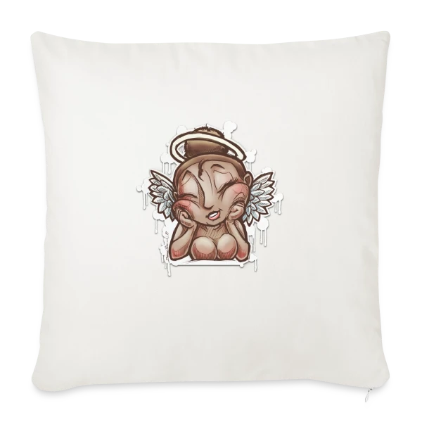 Ange Bulle Fantaisie sur Housse de coussin décorative 45 x 45 cm