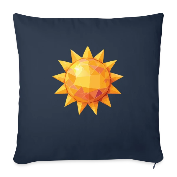 Soleil Radieux sur Housse de coussin décorative 45 x 45 cm