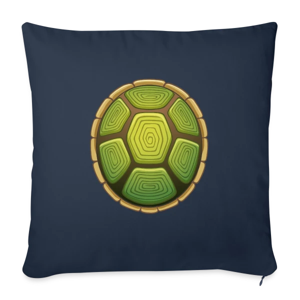 Carapace de Tortue Stylisée sur Housse de coussin décorative 45 x 45 cm