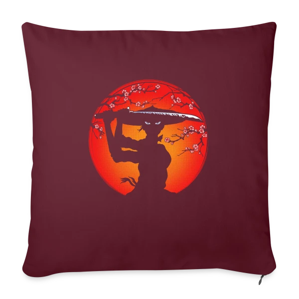 Kunoichi Esprit Bushido sur Housse de coussin décorative 45 x 45 cm
