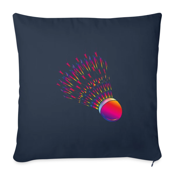 Volant de Badminton Vibrant sur Housse de coussin décorative 45 x 45 cm