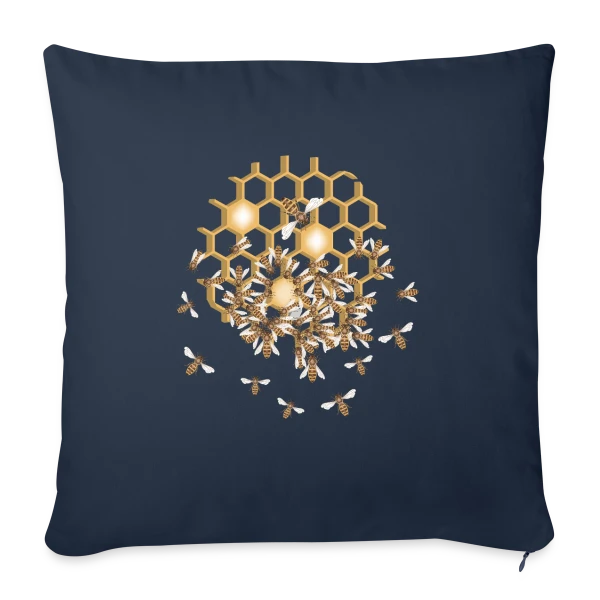 Nid d'Abeille Géométrique : Nature & Harmonie sur Housse de coussin décorative 45 x 45 cm