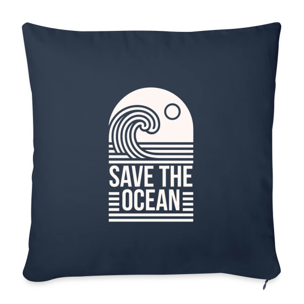 Vague Océanique Activisme sur Housse de coussin décorative 45 x 45 cm