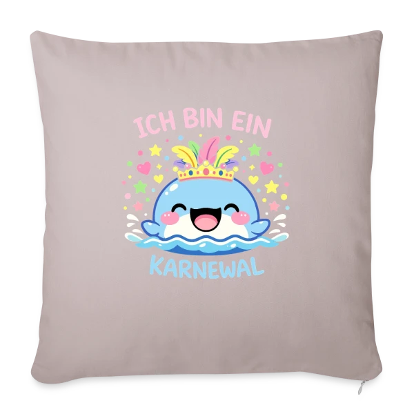 Baleine Reine du Carnaval sur Housse de coussin décorative 45 x 45 cm