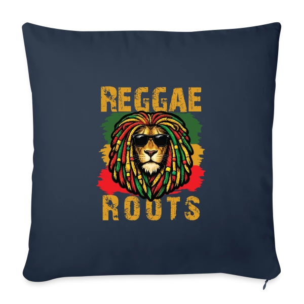 Lion Reggae Roots sur Housse de coussin décorative 45 x 45 cm