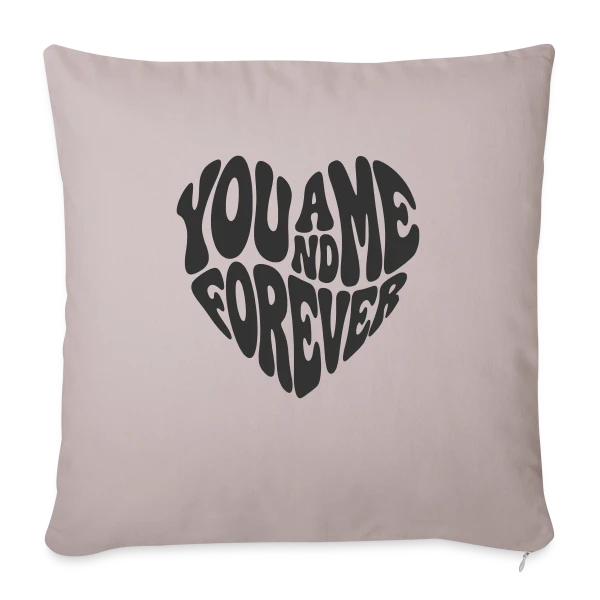 Cœur Amour Infini sur Housse de coussin décorative 45 x 45 cm