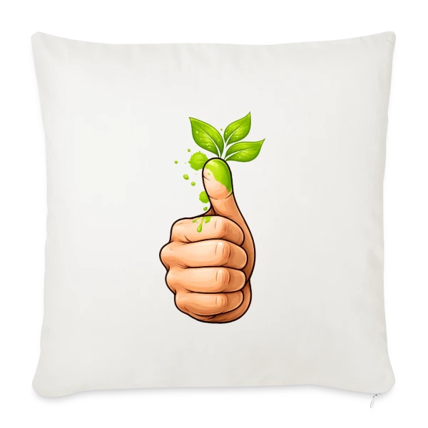 Le Pouce Vert sur Housse de coussin décorative 45 x 45 cm