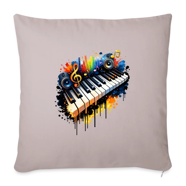 Piano Graffiti Urbain sur Housse de coussin décorative 45 x 45 cm