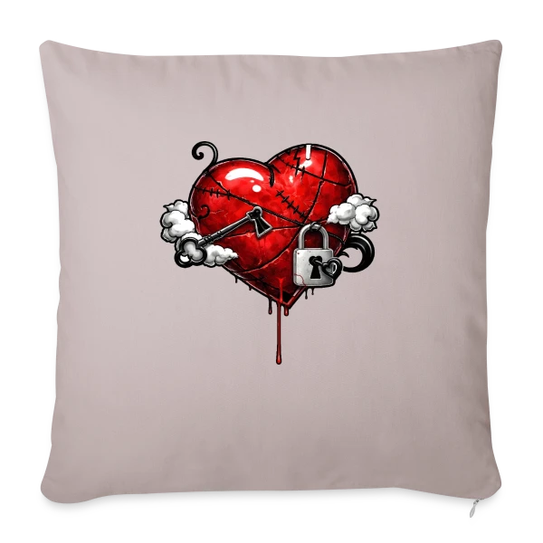 Cœur Résilient sur Housse de coussin décorative 45 x 45 cm